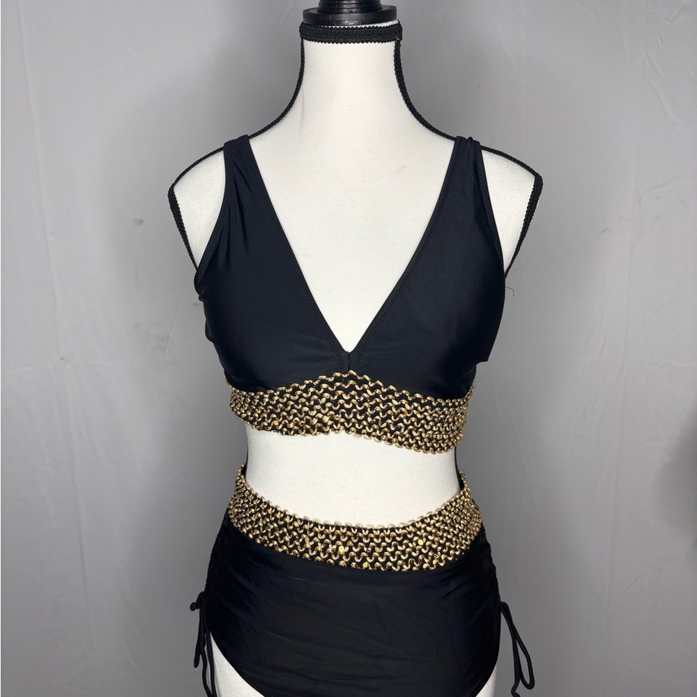 Black and Gold Bikini Set NWOT